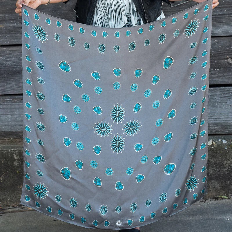 Scarves Fringe - Western 100% Silk Scarves