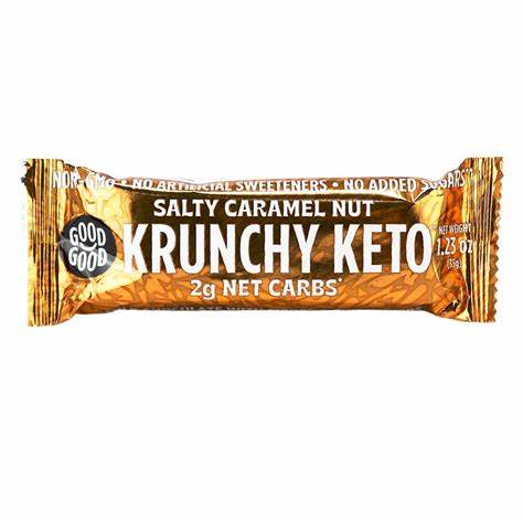 Snacks | Good Good Salted Caramel Nut Krunchy Keto Bar