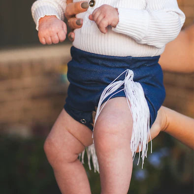 Littles | Denim Fringe Bummers