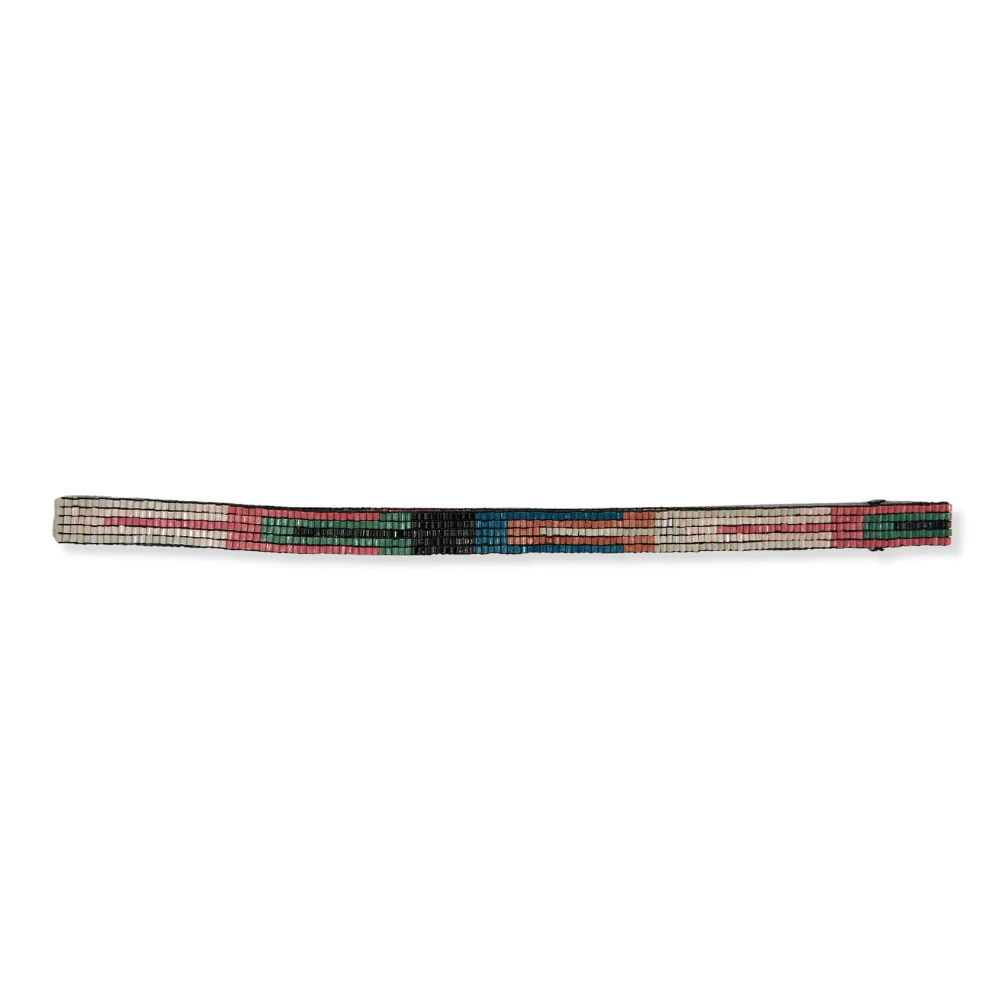 Hat Accessories | Stretch GeoTeal Multicolor Hat Band