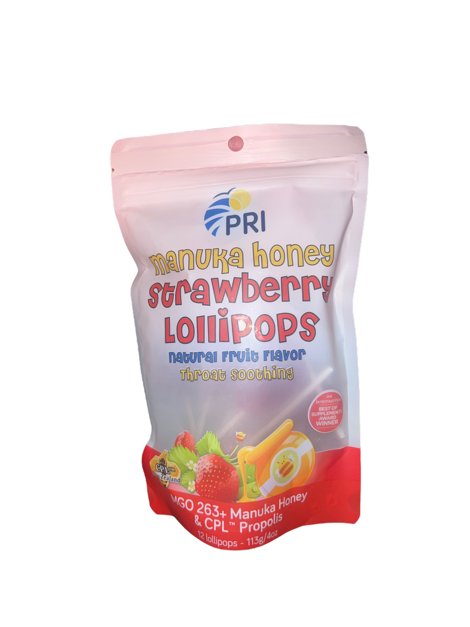 Snacks | pri Lollipops Strawberry 12 Pack