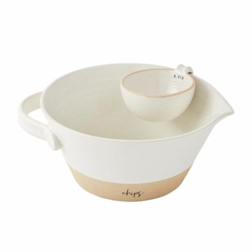 Mudpie Stoneware Chip And Dip Set