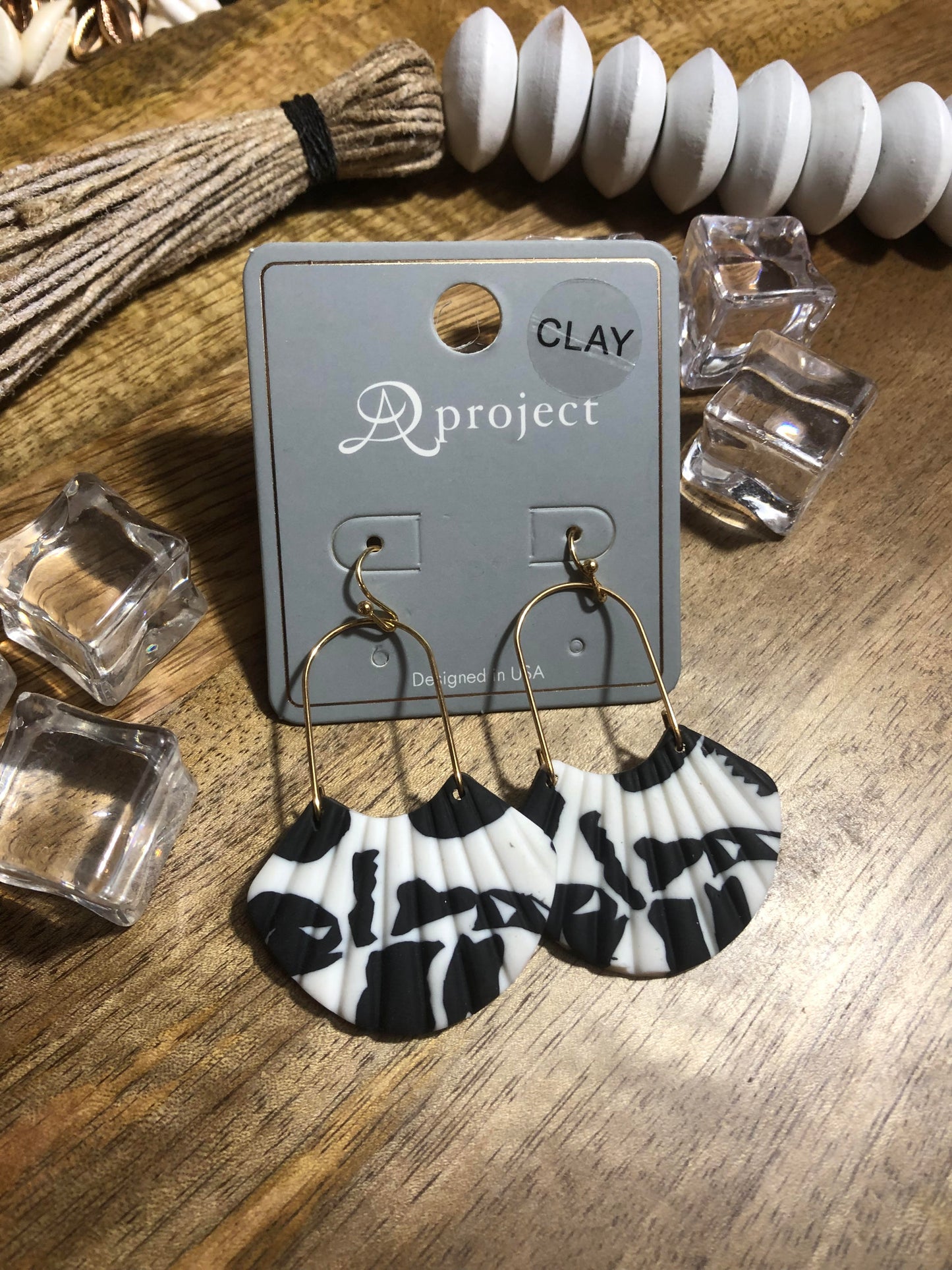 Earrings | Cow Print Dangle Earrings
