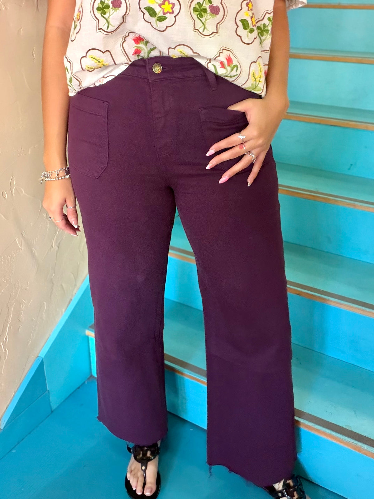 Jeans - Mica High Rise Plum