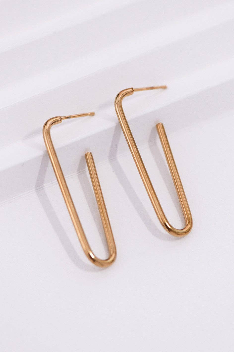 18K Abstract Gold-Plated Earrings
