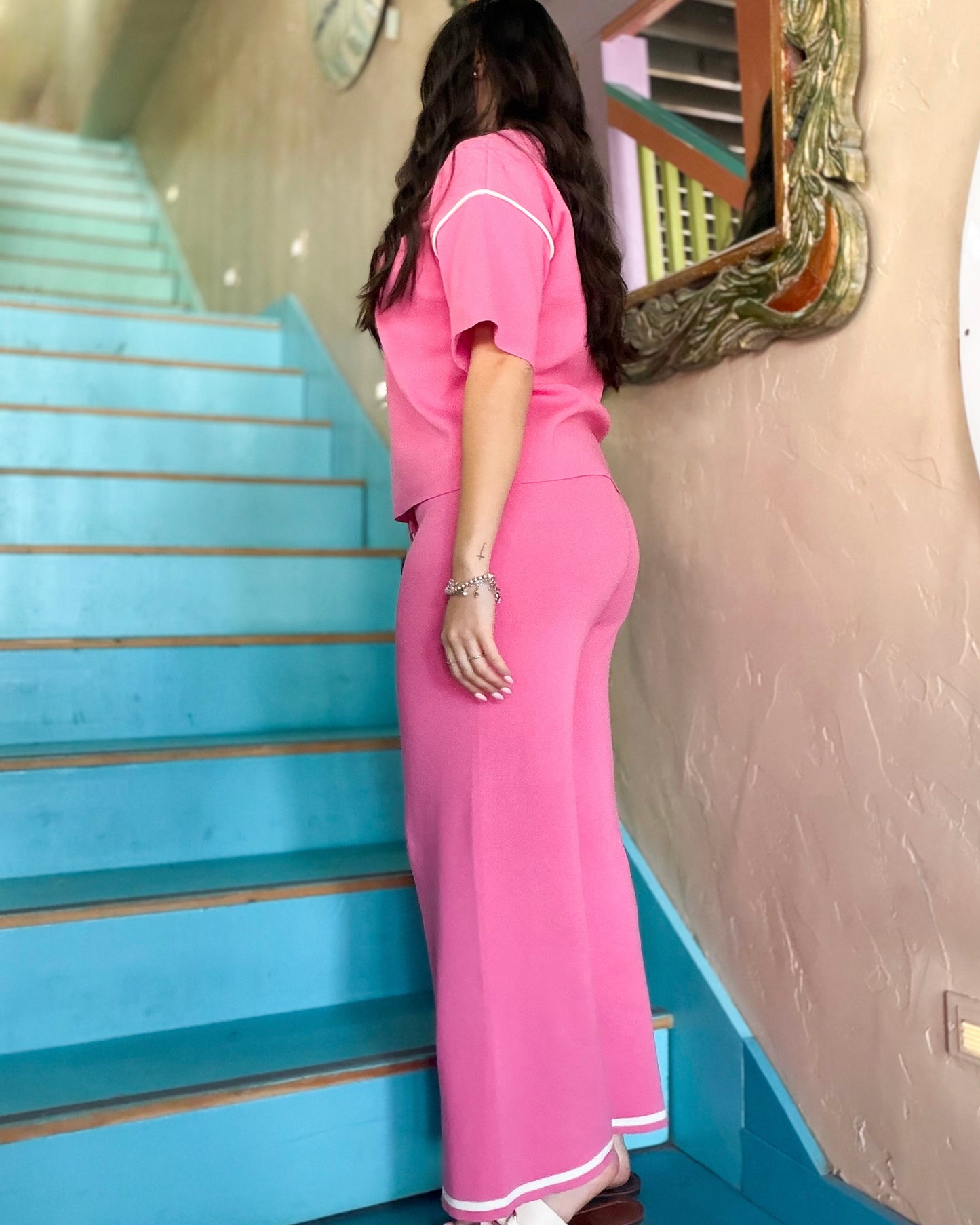 Rose Knit Lounge Set