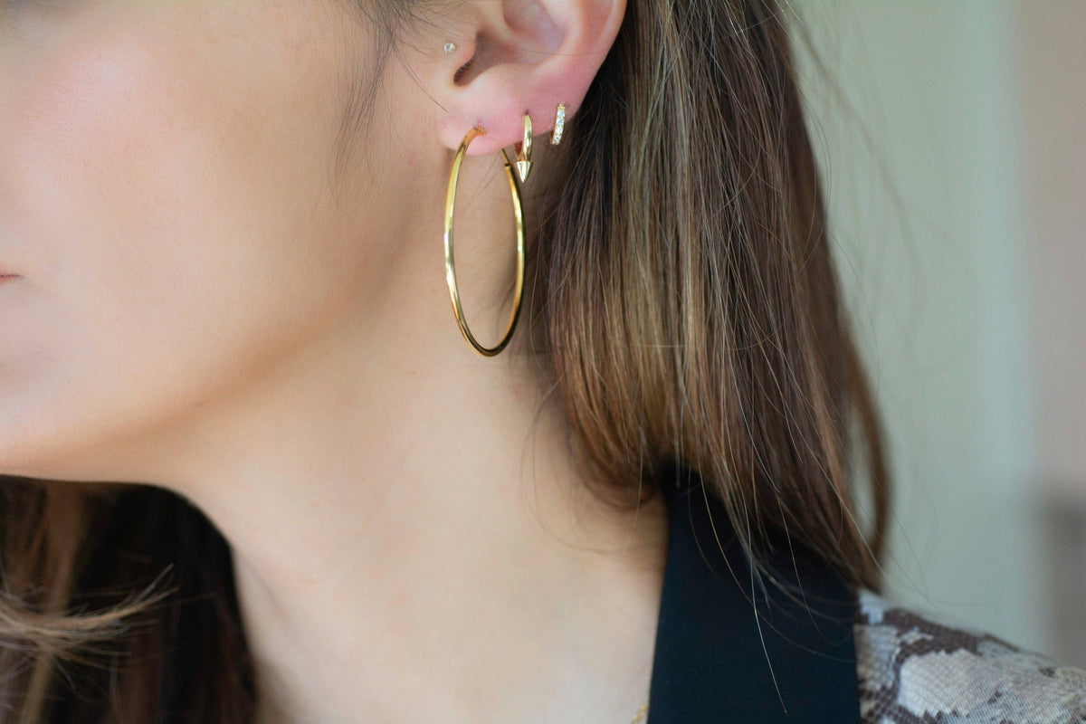 Earrings | 50mm Infinity Hoops: Gold / 13mm