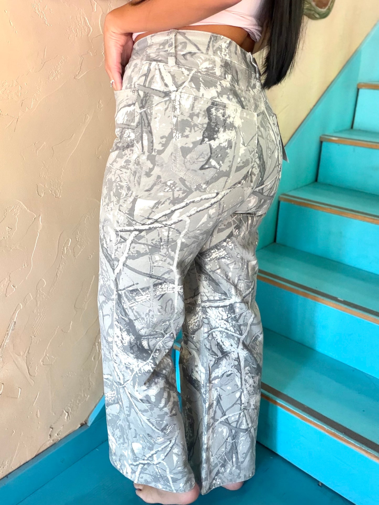 Jeans - Camo High Rise Wide Leg