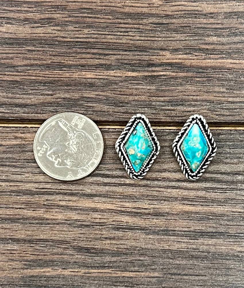 Earrings - Diamond Gemstone Stud