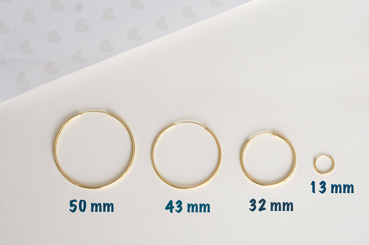 Earrings | 50mm Infinity Hoops: Gold / 32mm