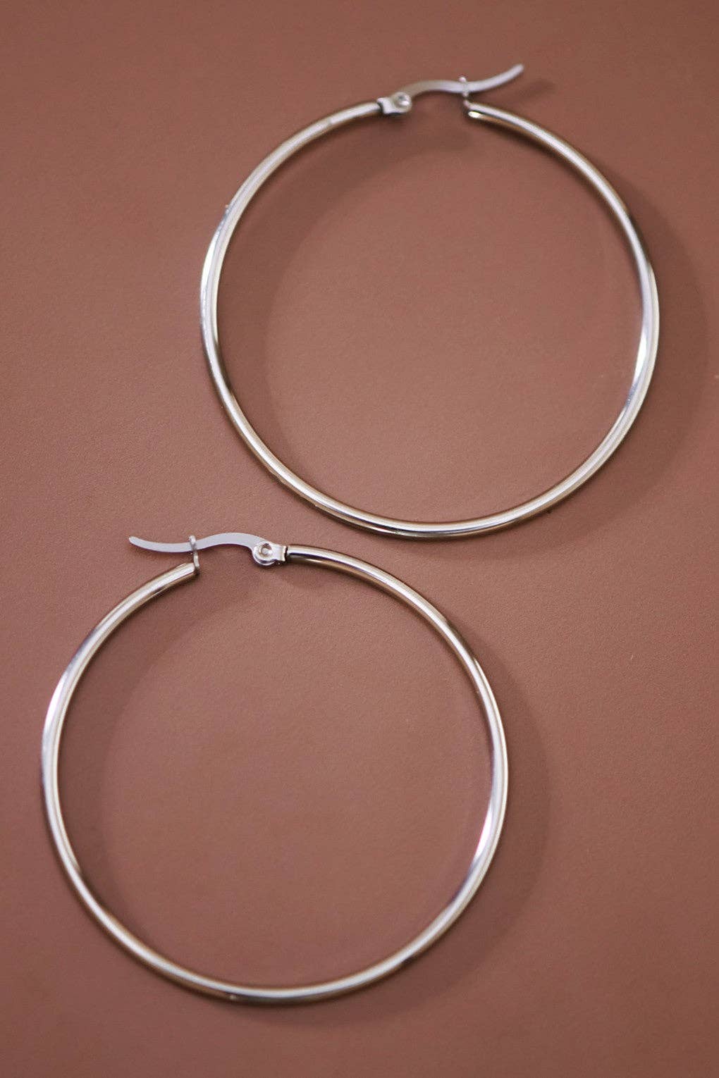 Earrings - Silver Tarnish-Resistant Hoop