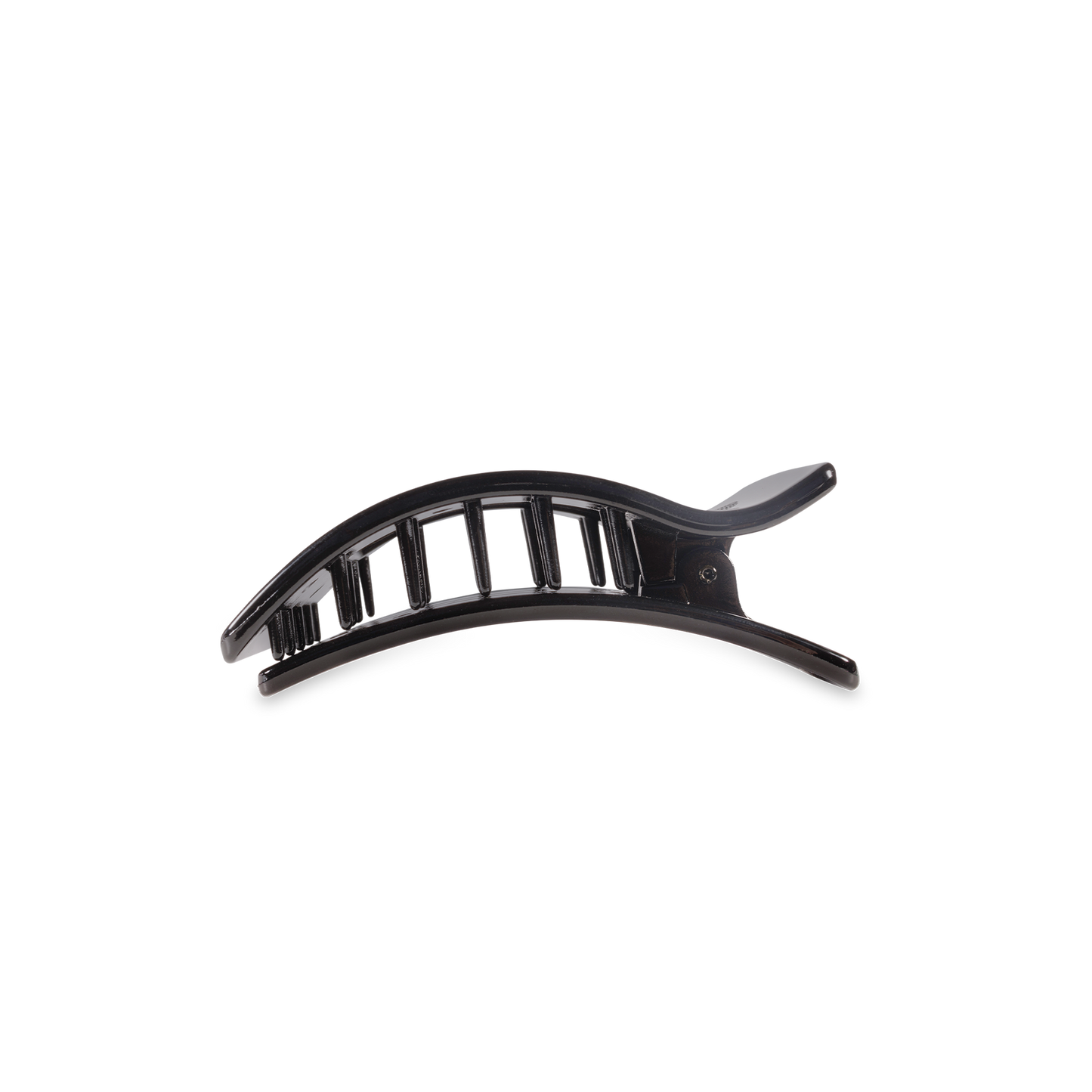 Teleties | Flat Rectangle Small Jet Black Hair Clip
