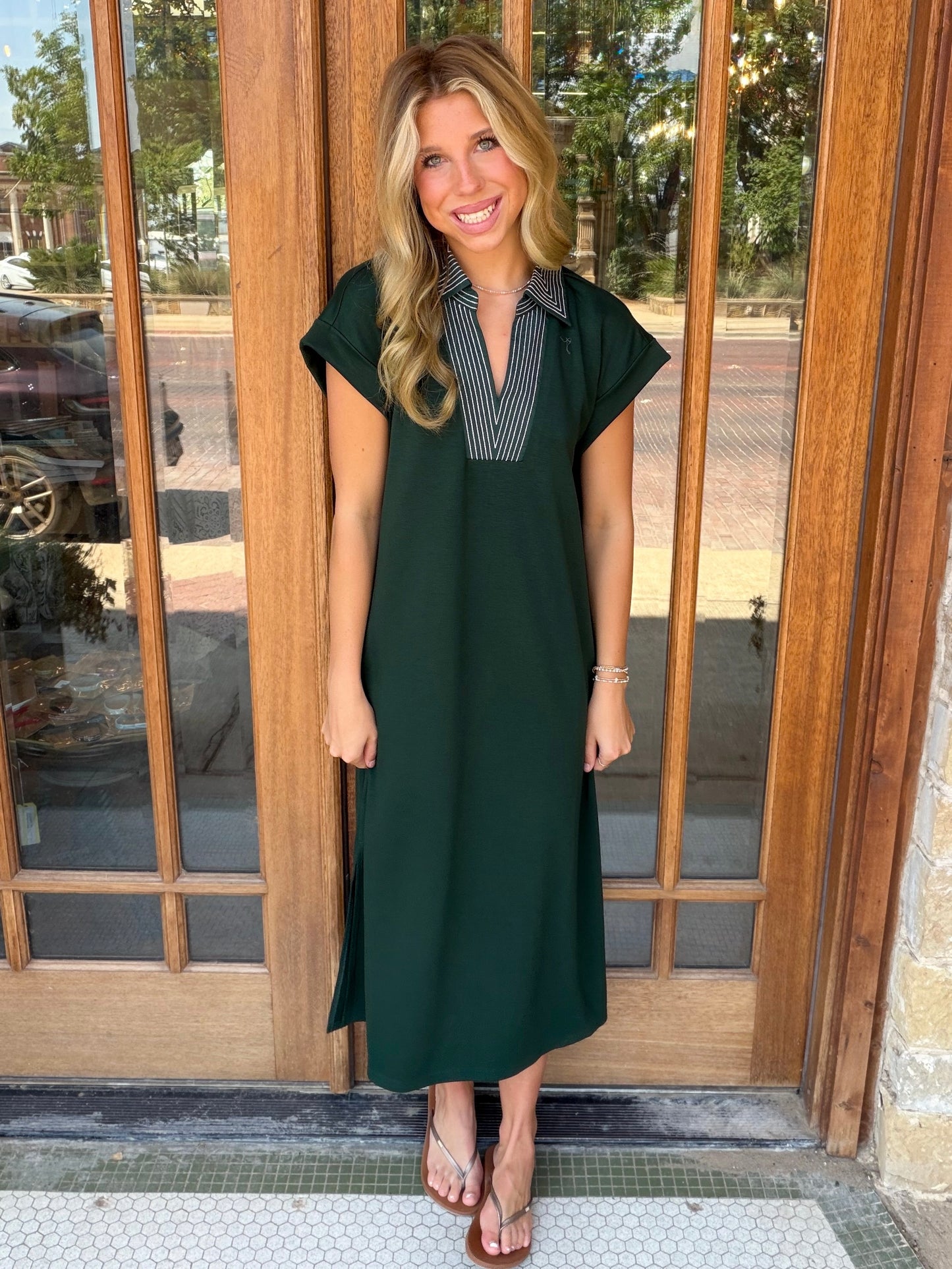 Dress - Jodifl Forrest Green Maxi