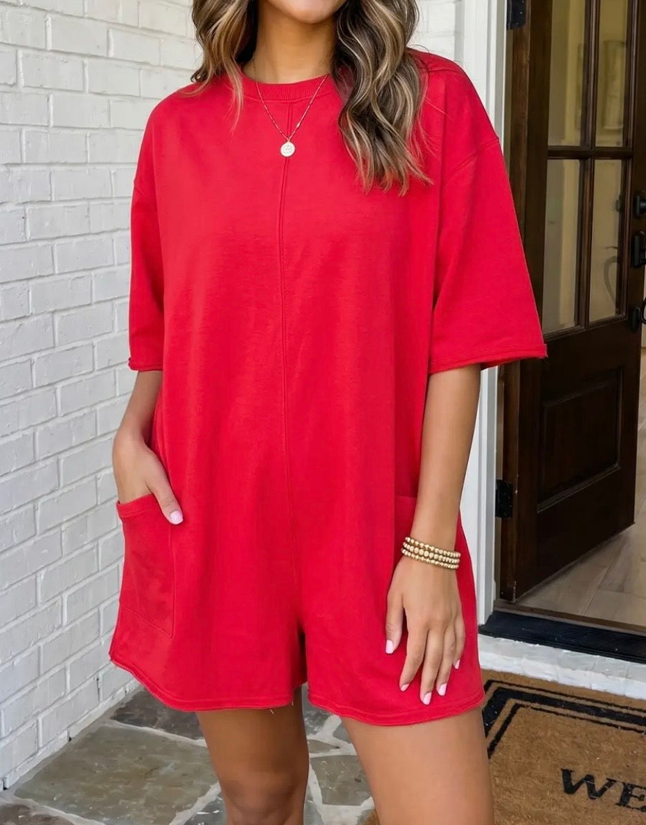 Romper - Cherry V-Back