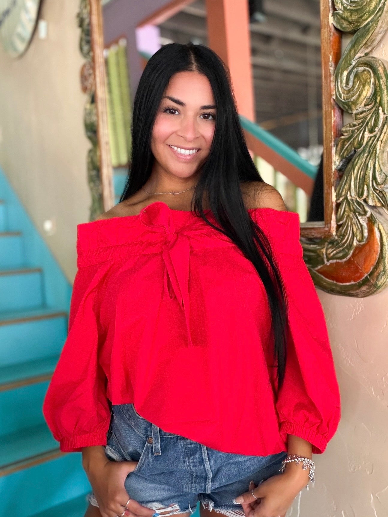 Blouse - Scarlet Convertible Bow