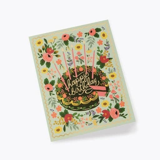 Card - Floral Cake Birthday