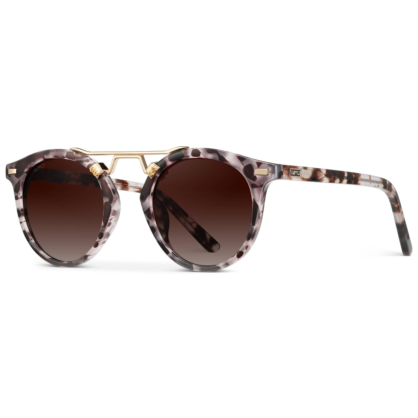 Sunglasses - Skyler Round Polarized Beige Tortoise