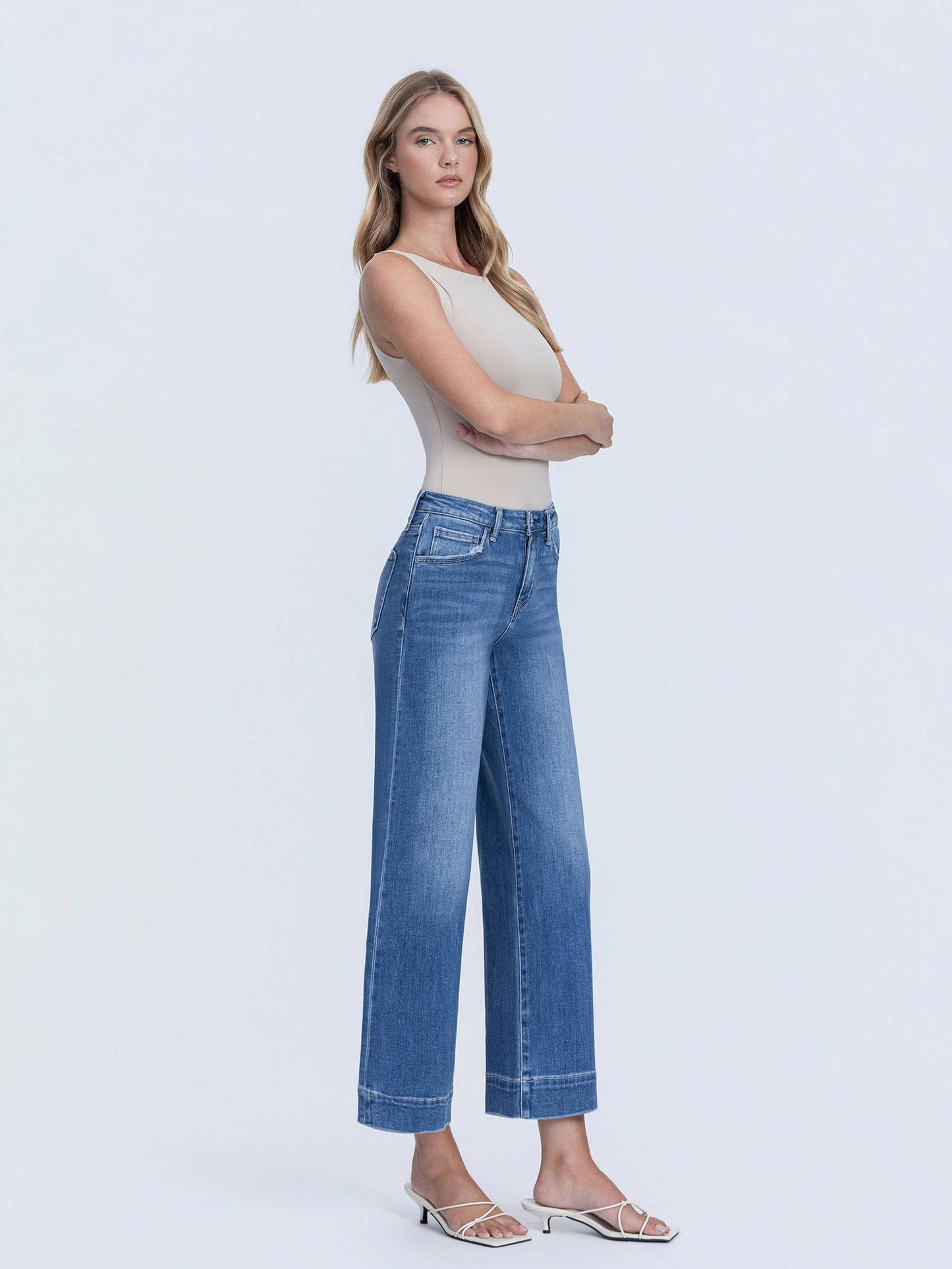 Flying Monkey Jeans - Let It Rain High Rise Wide Leg