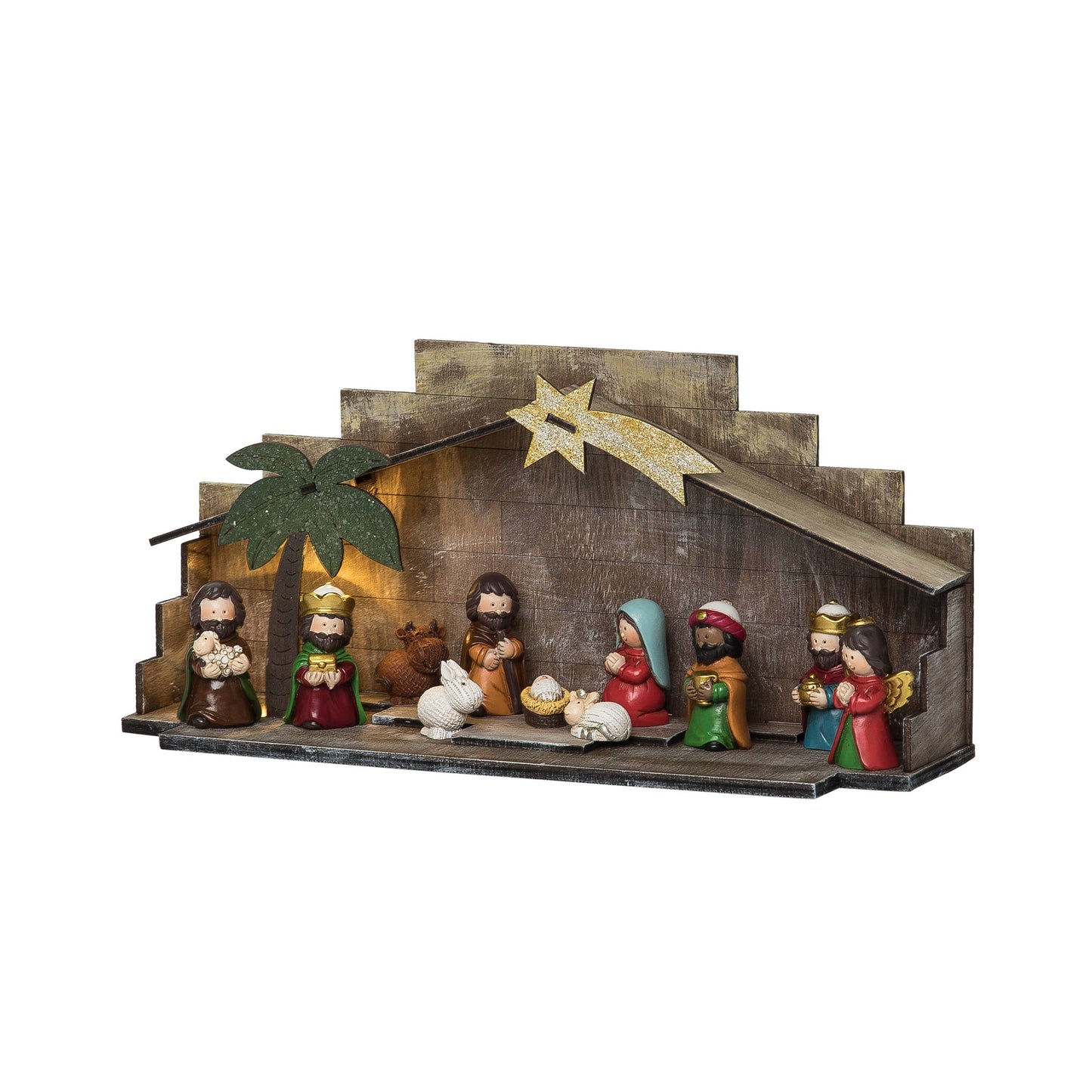 Decor | Nativity Scene 10.25" Light Up Children Figurines Set