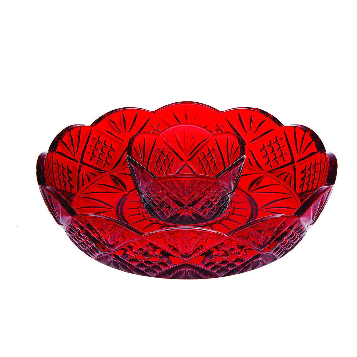 Chip & Dip Set - Red Crystal
