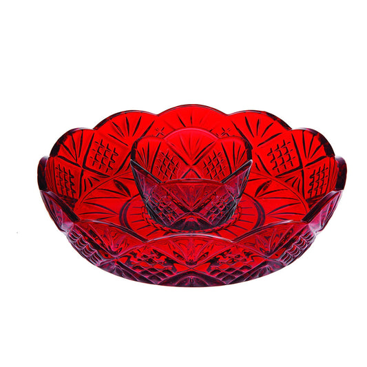 Chip & Dip Set - Red Crystal