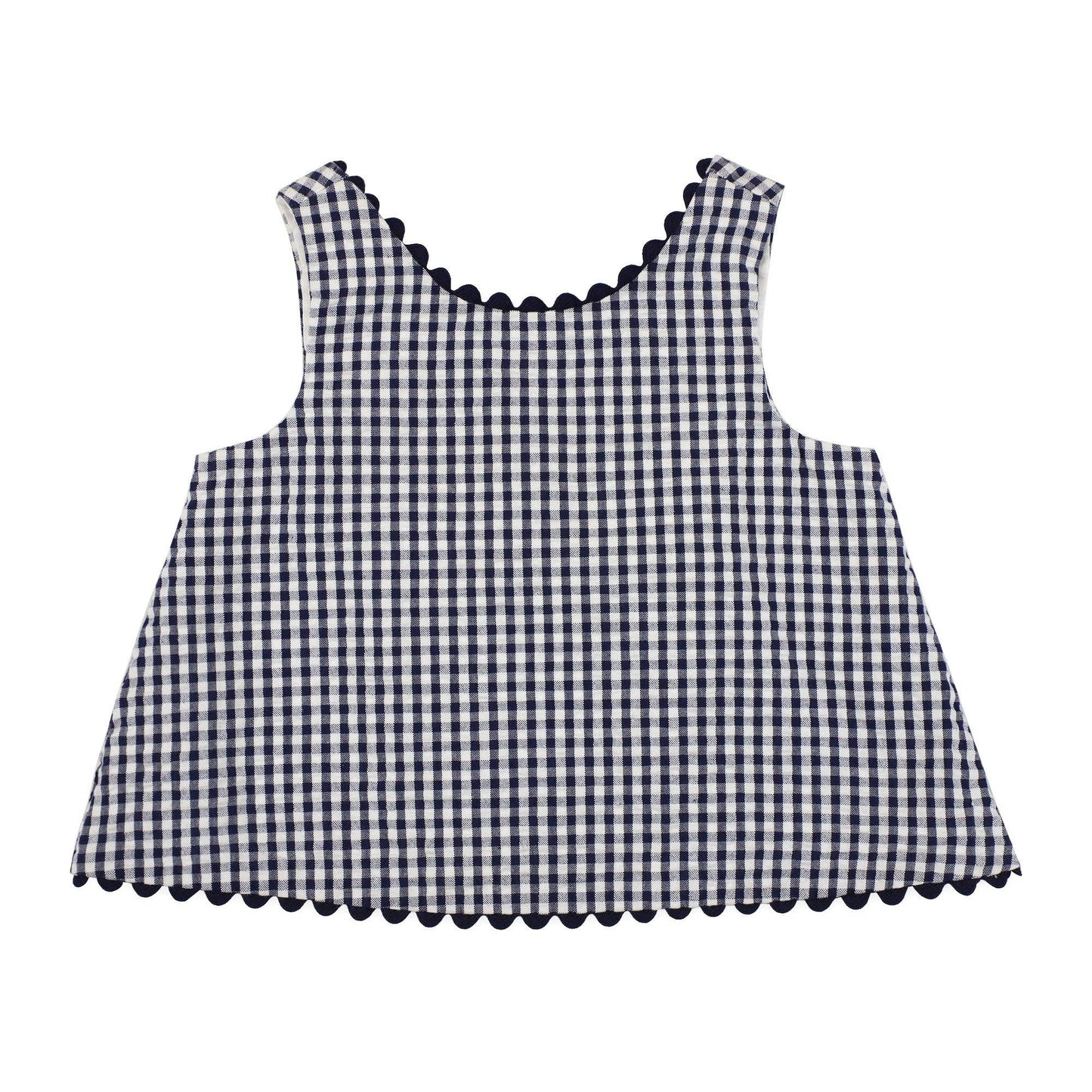Navy Gingham Seersucker Set