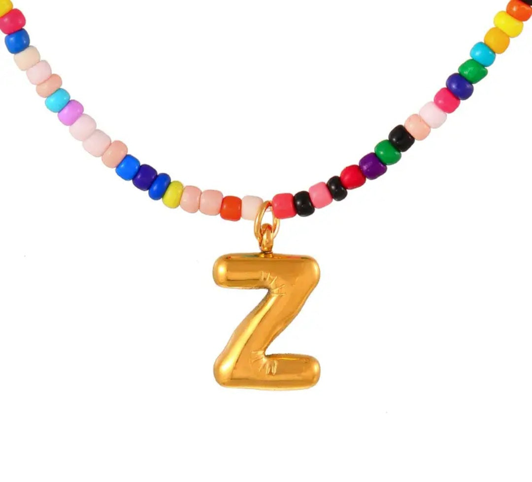 Necklace - Colorful Statement Letter
