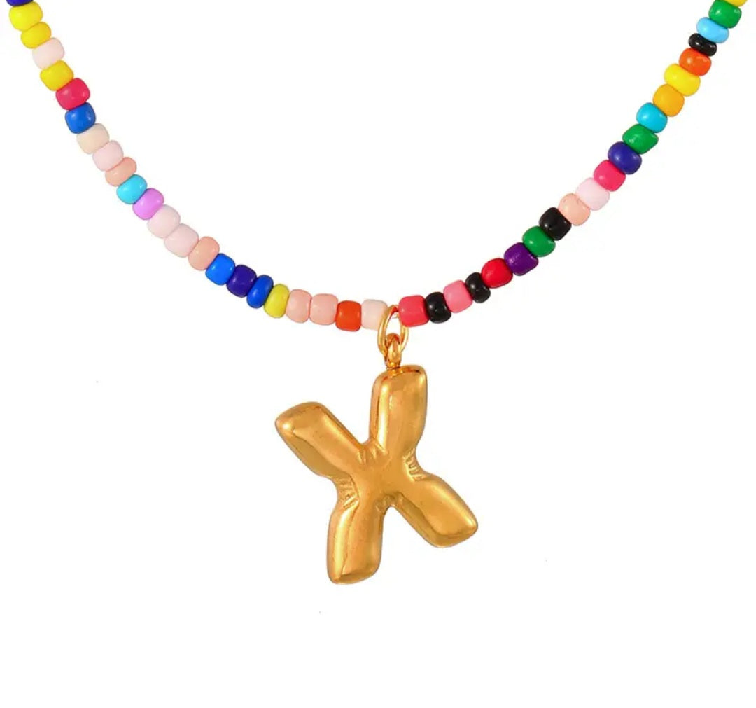 Necklace - Colorful Statement Letter