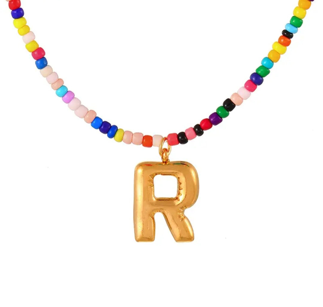 Necklace - Colorful Statement Letter