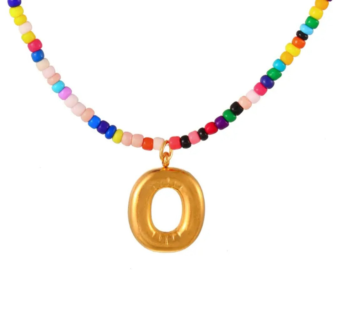 Necklace - Colorful Statement Letter