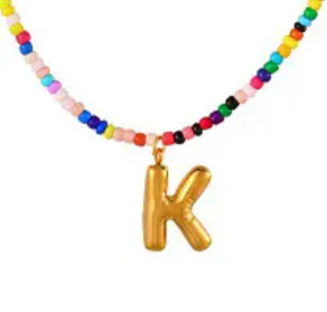 Necklace - Colorful Statement Letter