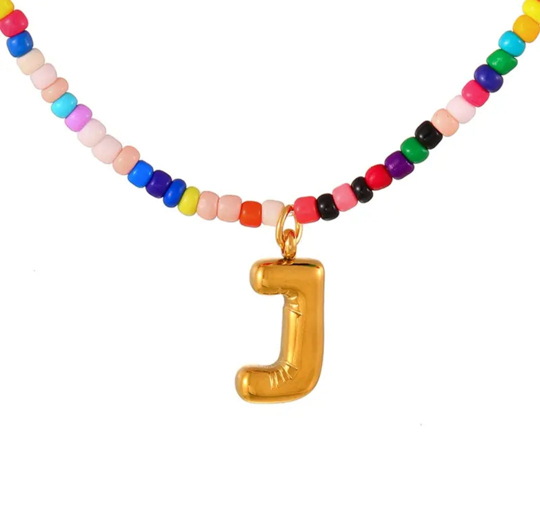 Necklace - Colorful Statement Letter