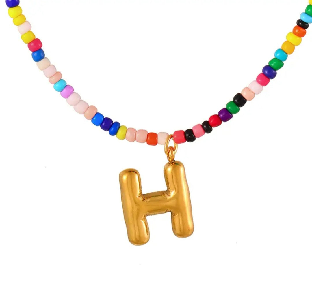 Necklace - Colorful Statement Letter