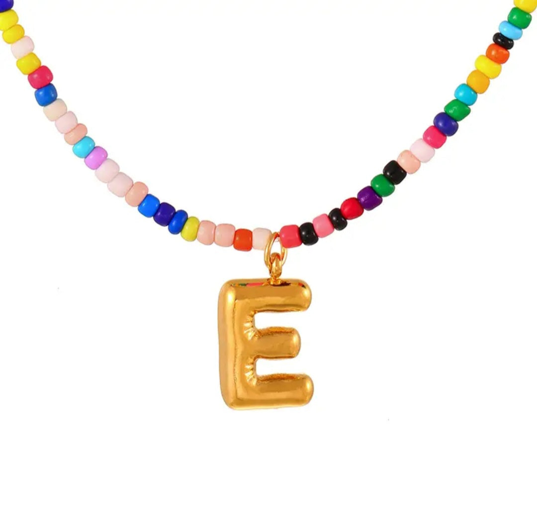 Necklace - Colorful Statement Letter