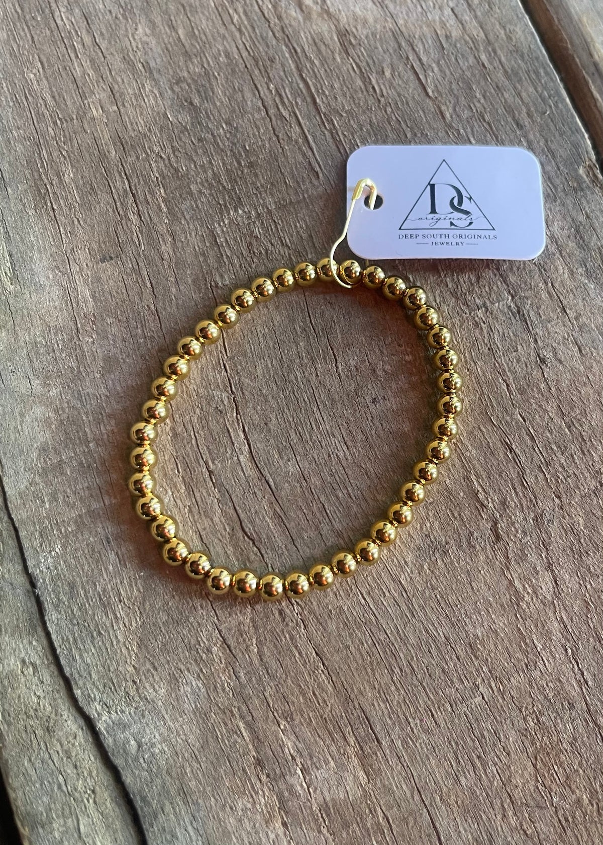 Bracelet | Gold Waterproof Stainless Steel Beaded Bracelets