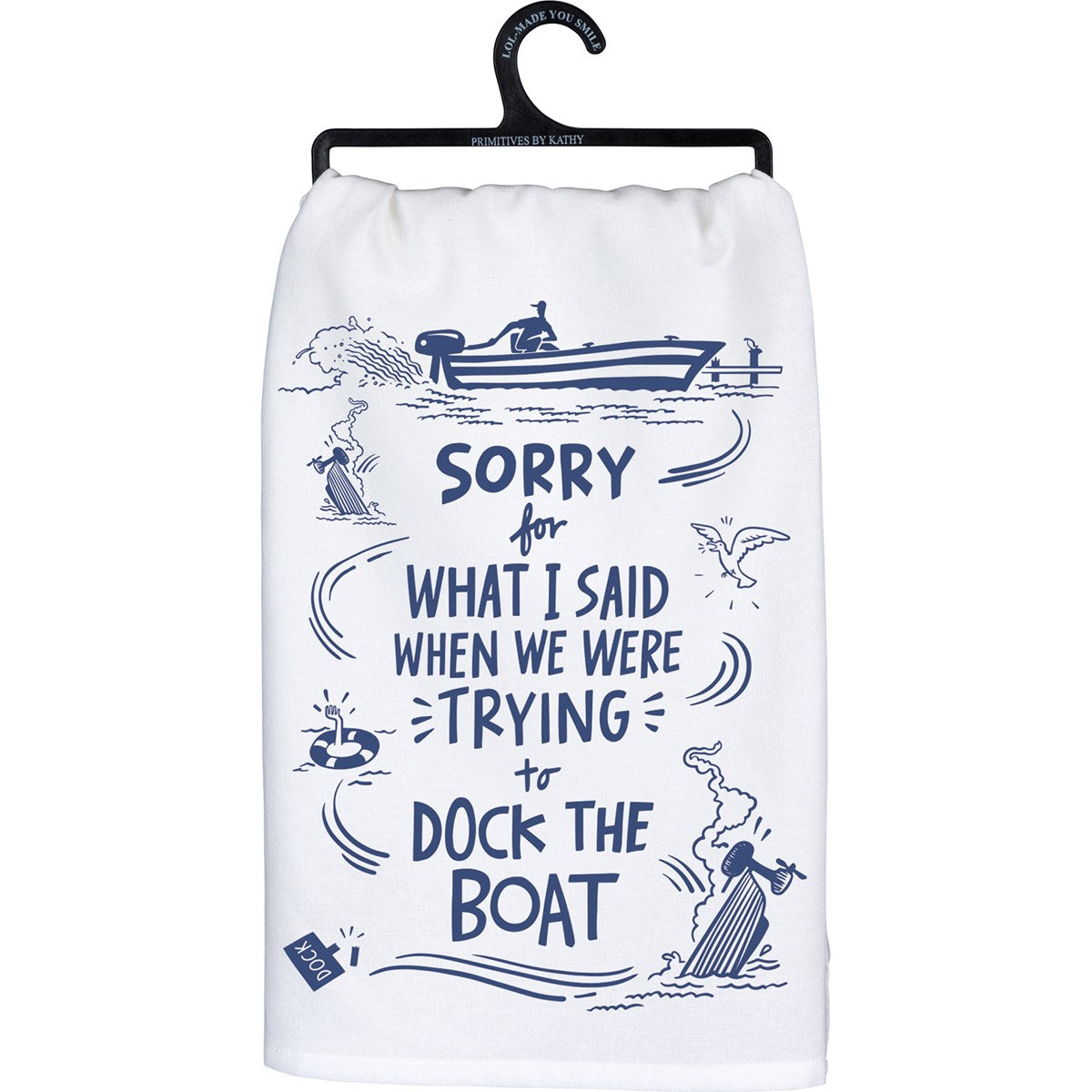 Kitchen Towel | Trying to Dock The Boat