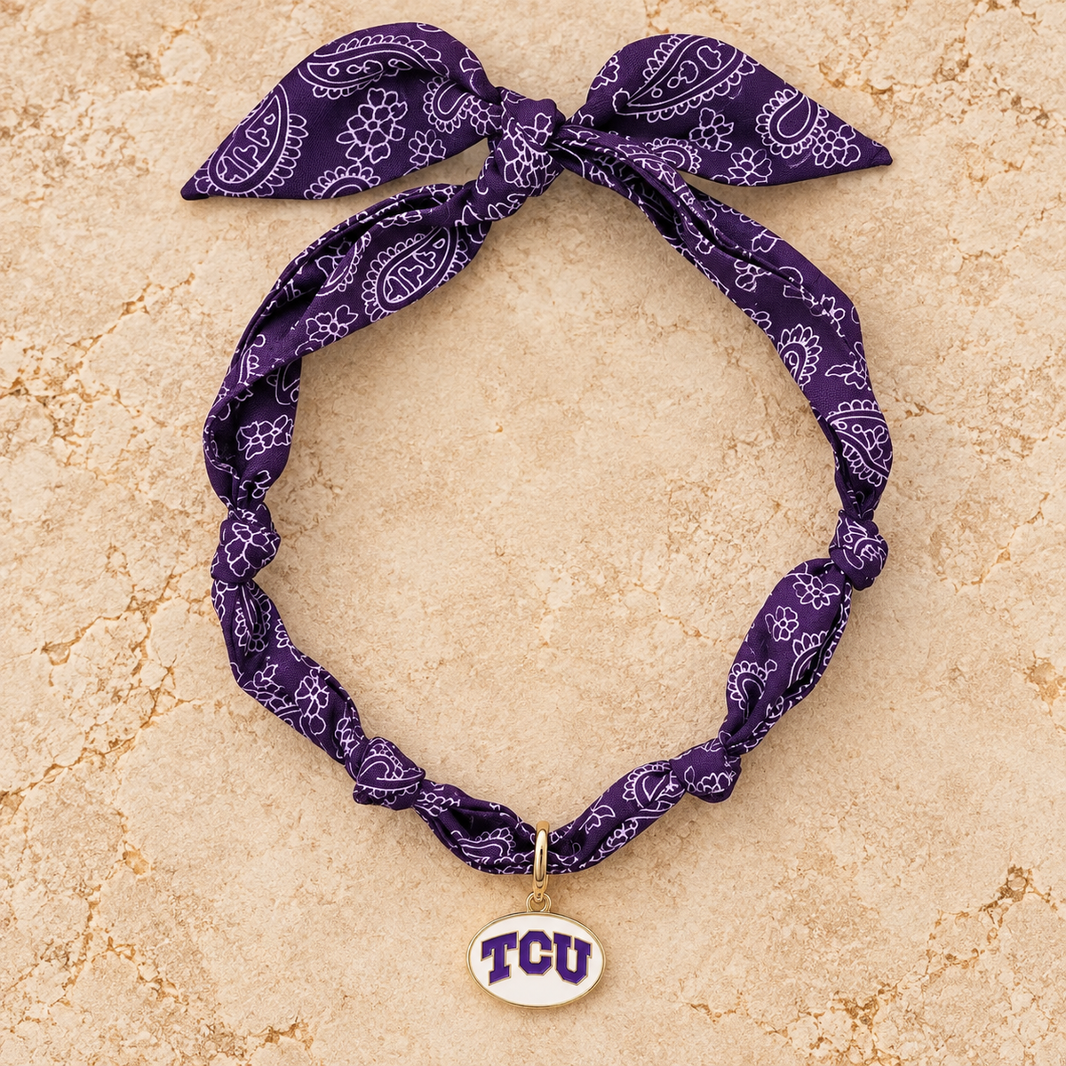 Scarf Necklace - Tcu Horned Frogs Logo
