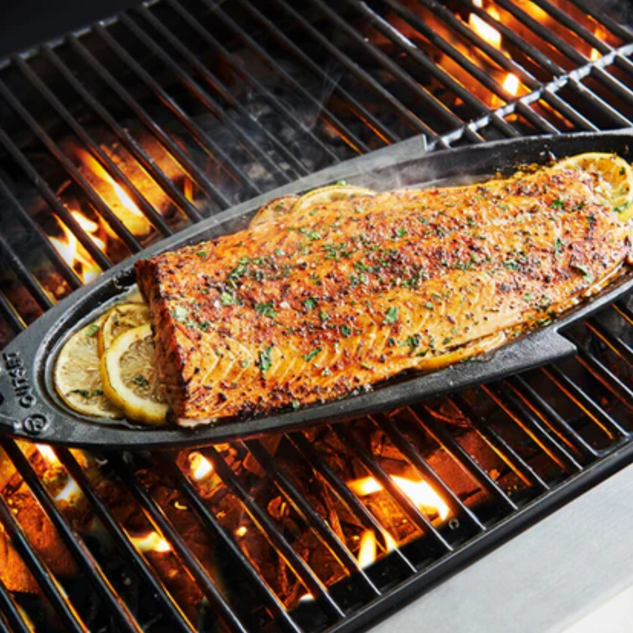 Pan - Outset Cast Iron Fish Grill and Serving