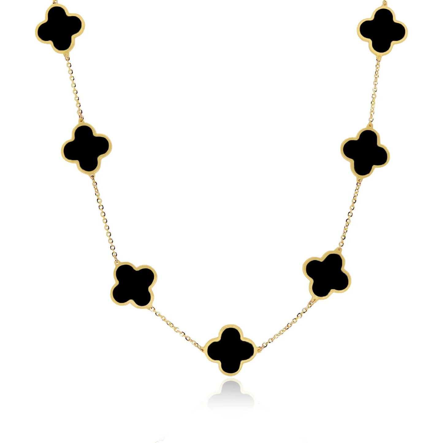 Jewelry | Necklace Quatrefoil Stainless Steel Station