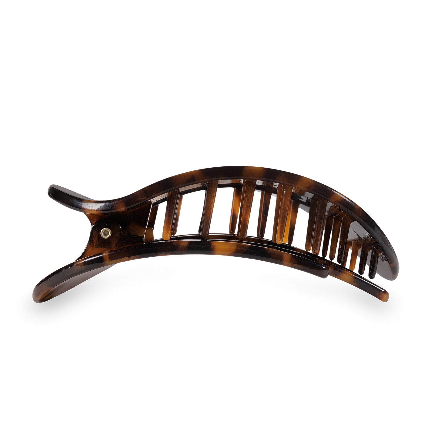 Teleties Hair Clip - Large Flat Round Tortoise