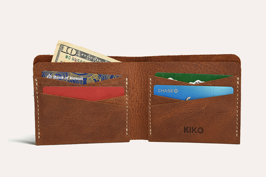 Mens Accessories | Kiko Wallet Bifold Tan Leather Buck