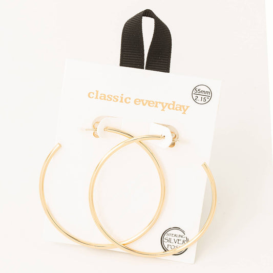 Smooth 55mm Open Hoop Earrings