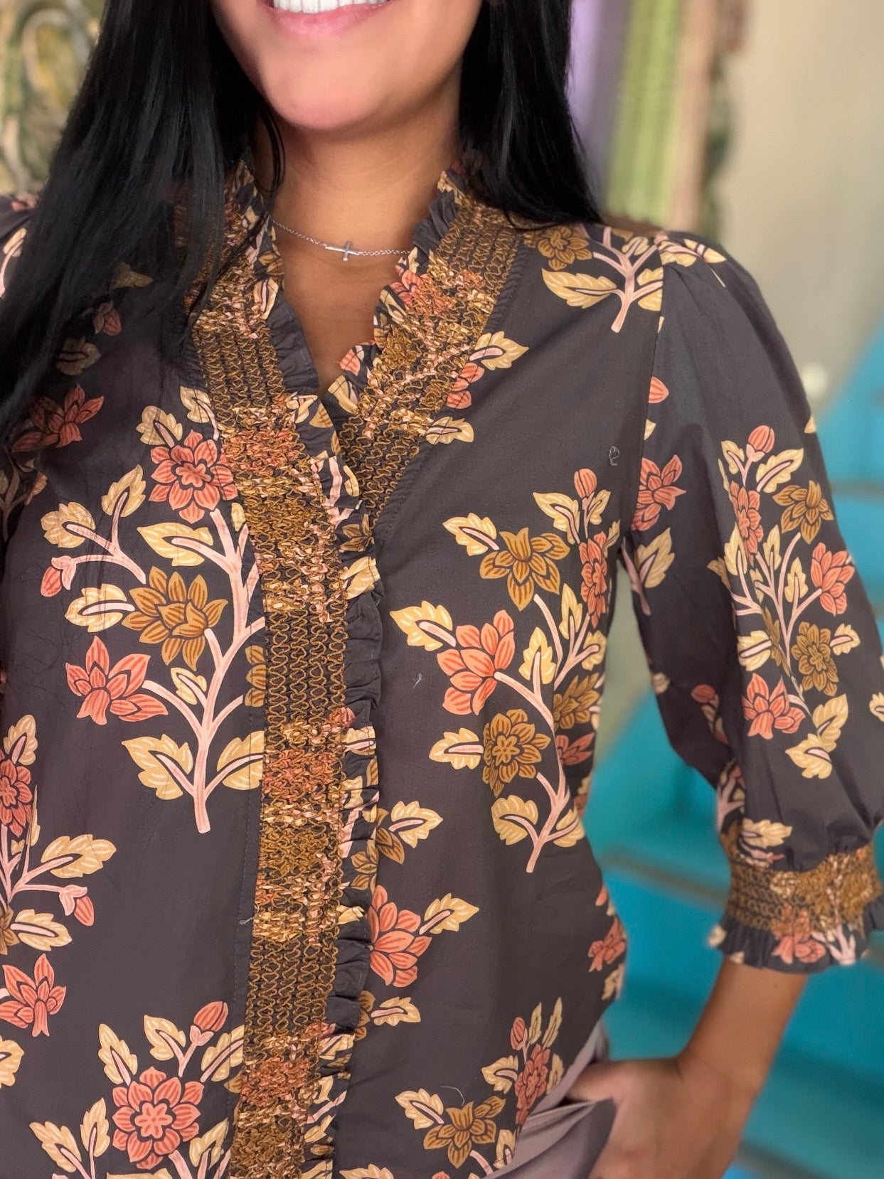 Blouse - Jodifl Golden Grove Smocked