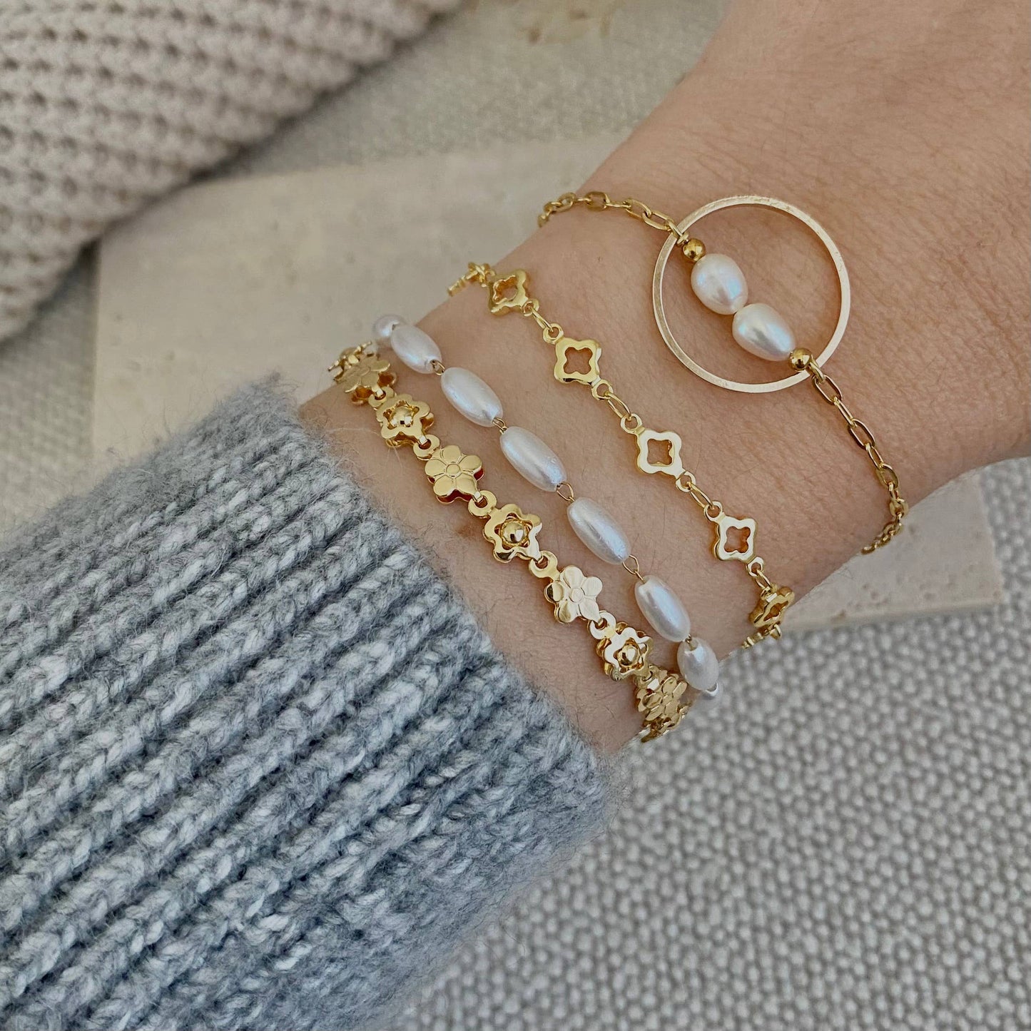 Bracelet - Layering Gold Plated Charm