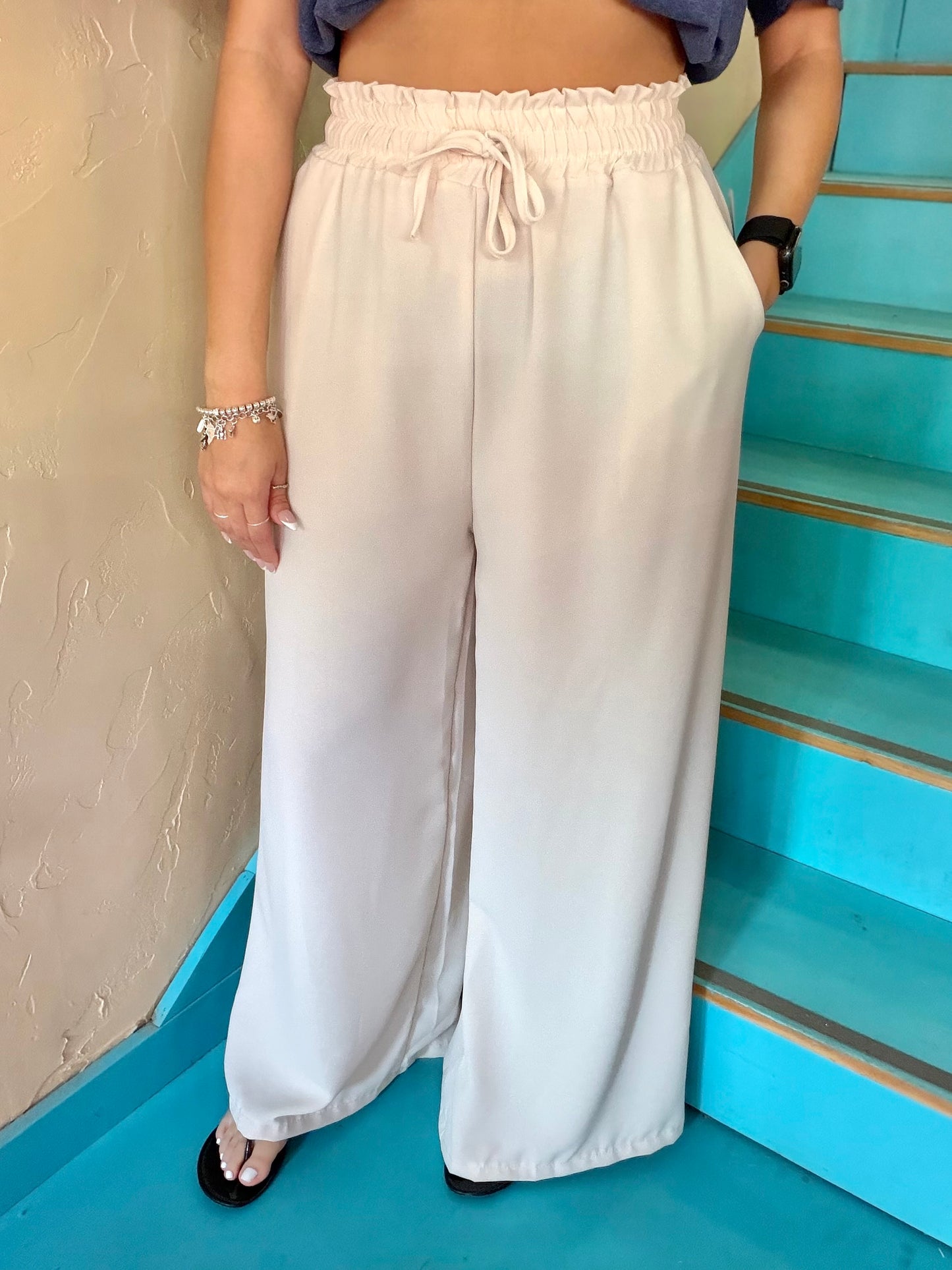 Trousers - Wide Leg Skort Pants
