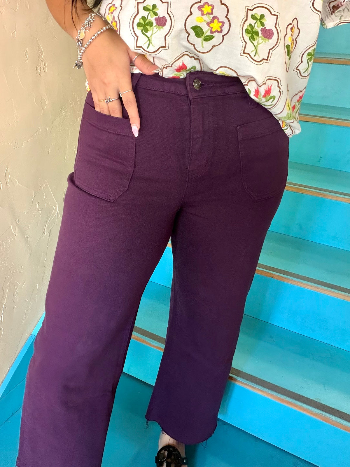 Jeans - Mica High Rise Plum