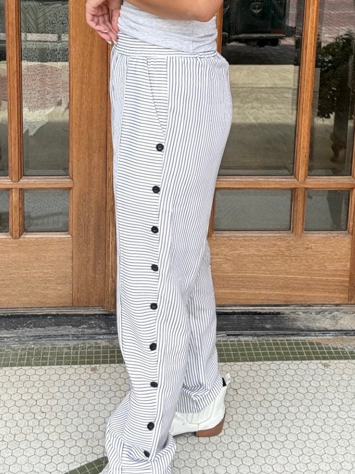 Trousers - Gray Striped