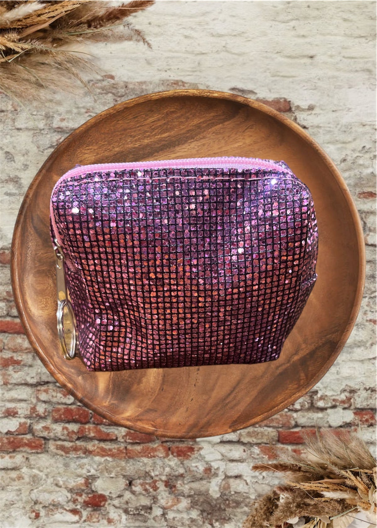 Mini Metallic Bling Glitter Coin Pouch