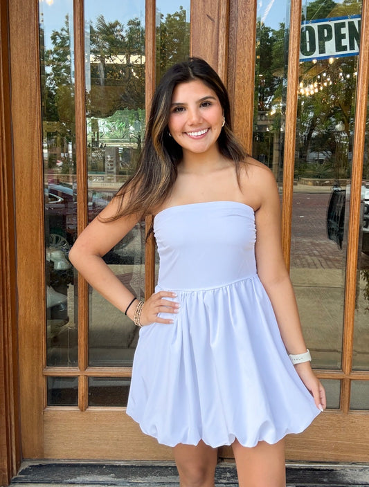Dress - Pearl Bubble Hem Mini