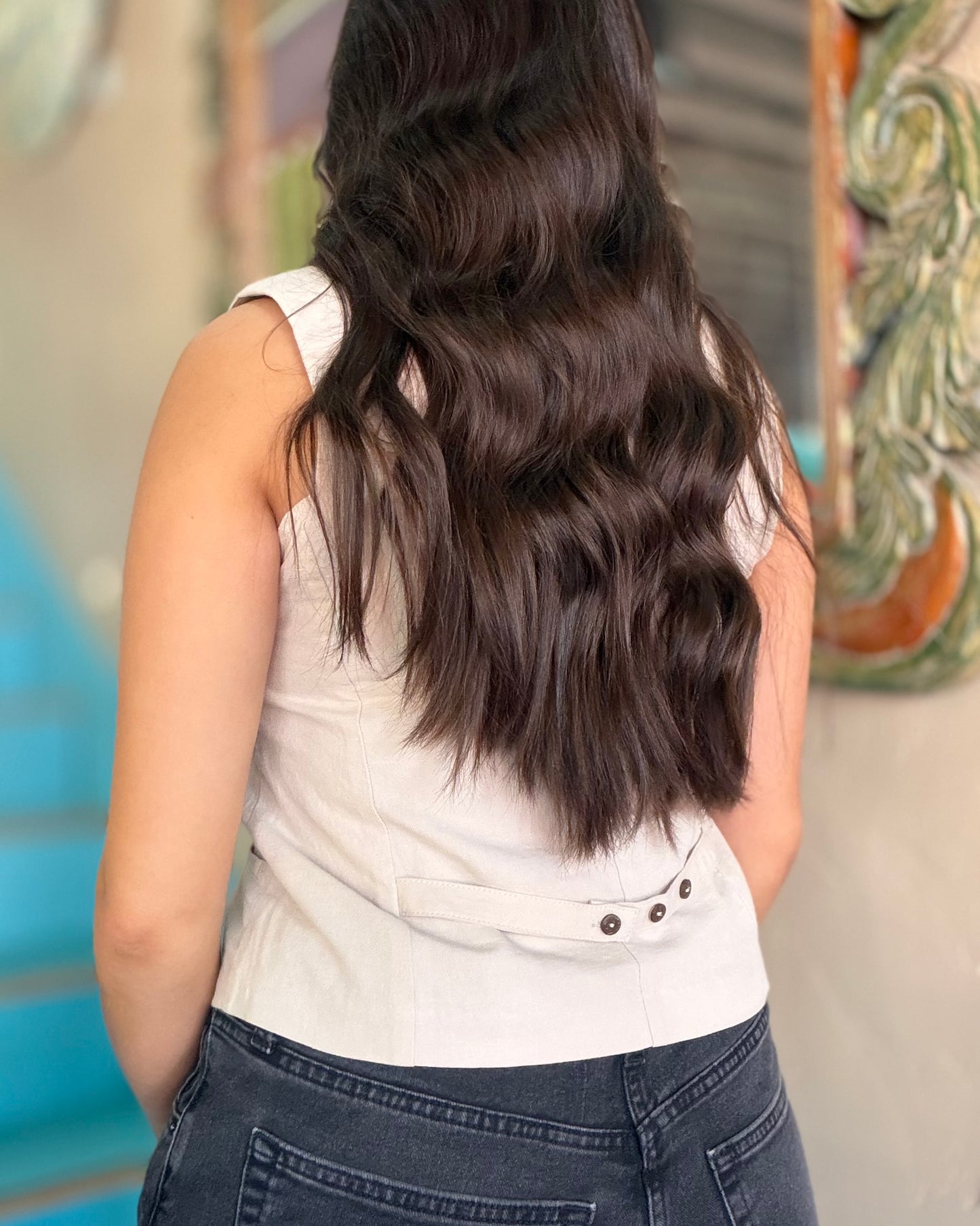 Linen Blend Vest Top